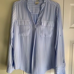 Mixed media camp shirt